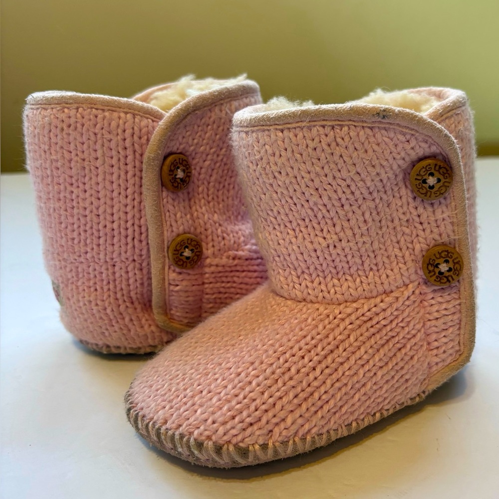 Pink baby UGG boots